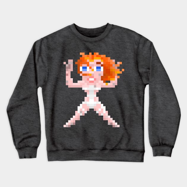 16-Bits Leeloo Crewneck Sweatshirt by badpun